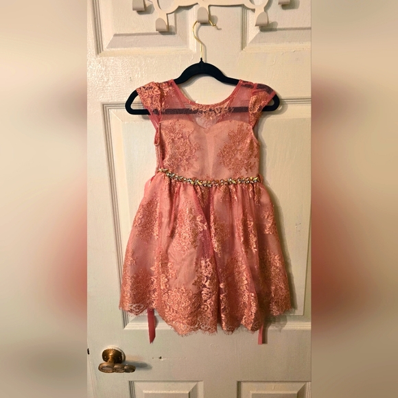 Toddler Girl's Rare Edition Pink Floral Dress Size 3T - Picture 1 of 3